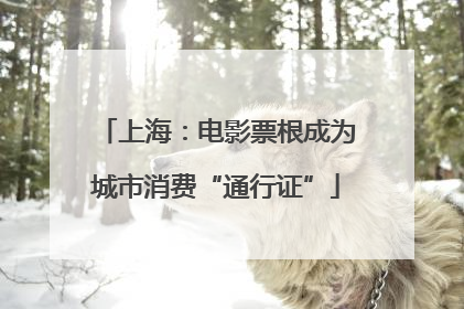 上海：电影票根成为城市消费“通行证”